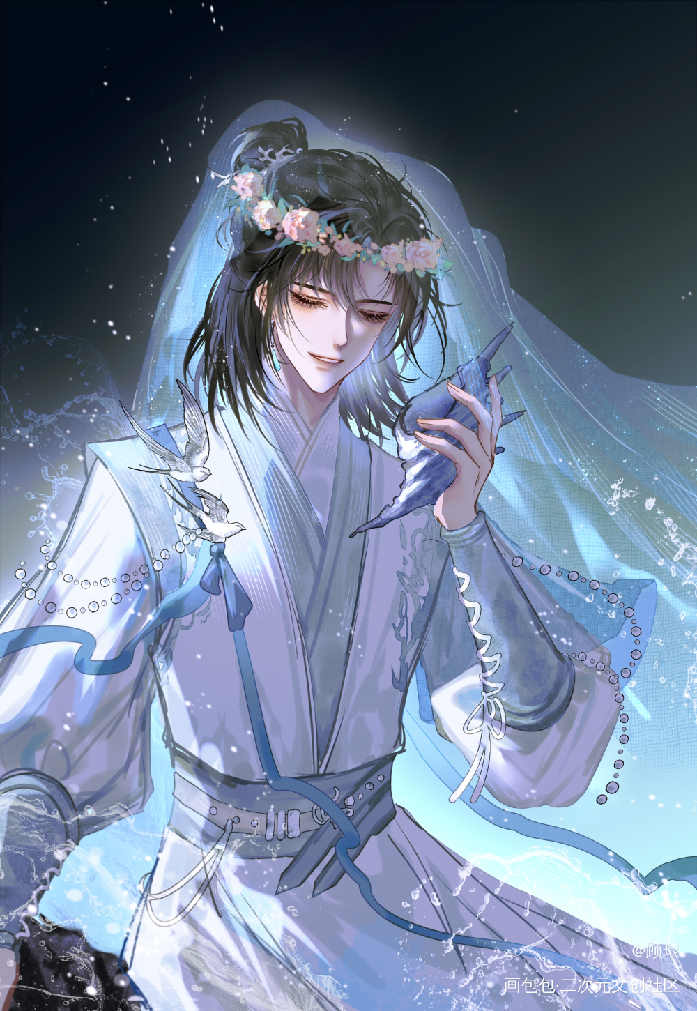“你曾经是我的边疆”_古剑奇谭方兰生私设绘画绘画作品