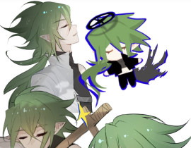 ＃凹凸世界＃赞德X天使_绘画作品