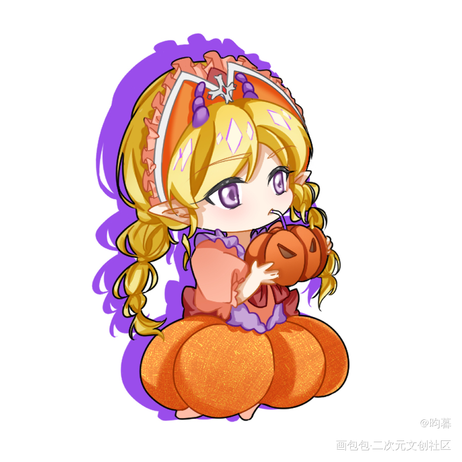 拉贝尔也要过万圣节🎃_小花仙绘画作品
