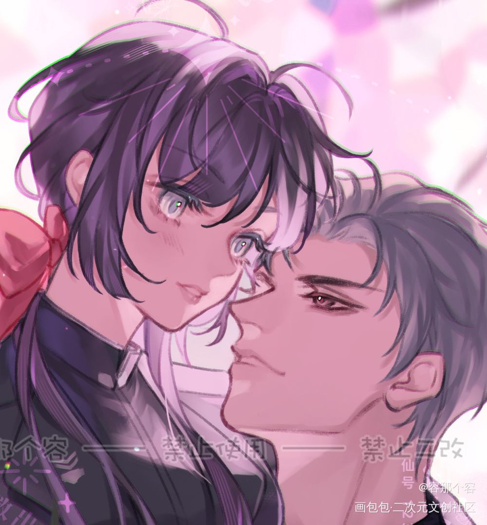 【梦稿避雷】秦彻-搭档_双人互动半身插画稿件展示付费委托梦女约稿板绘绘画作品