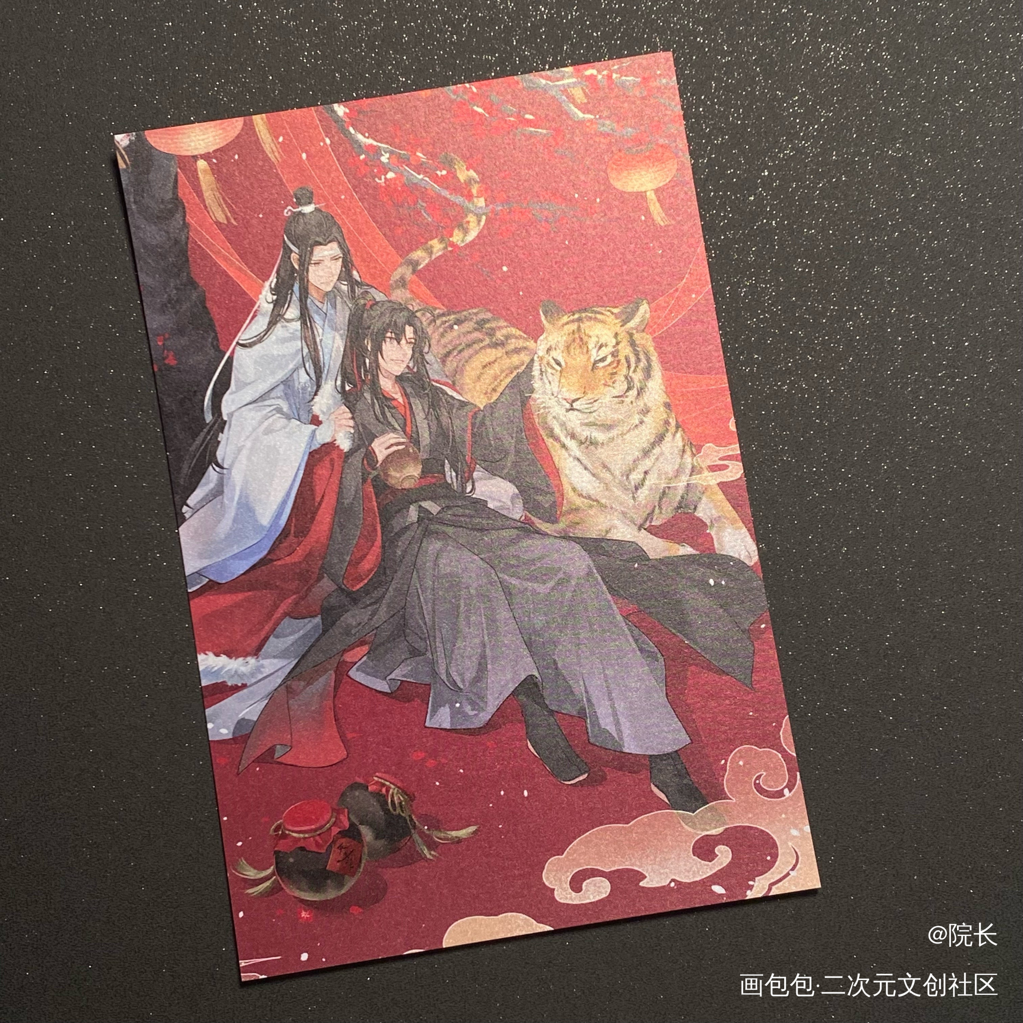 红红火火_魔道祖师授权返图蓝忘机·魔道祖师魏无羡·魔道祖师蓝忘机魏无羡绘画作品