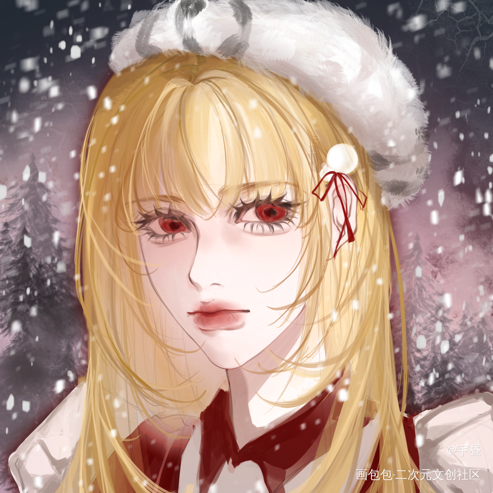 雪，血_人物练习半厚涂绘画作品
