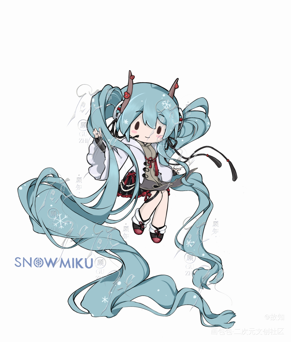 我那头发两米长的妻子啊_跨次元的爱初音未来绘画作品