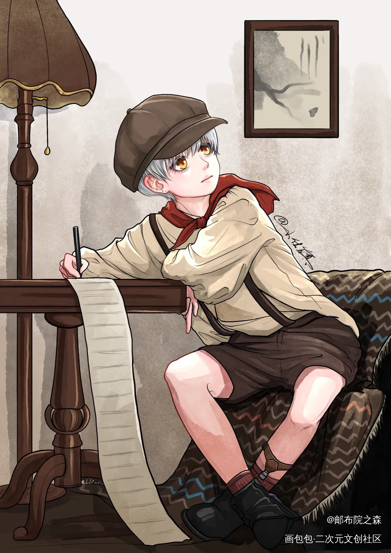 小时候_齐司礼·光与夜之恋绘画作品