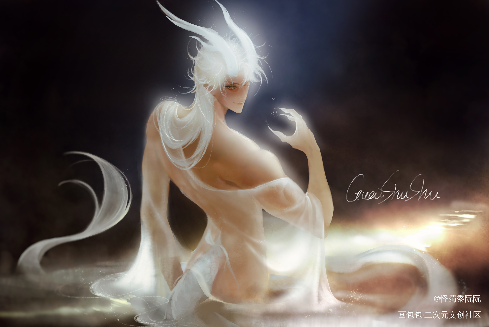 从此君王不早朝_恋与深空秦彻（国风版）·恋与深空秦彻绘画作品