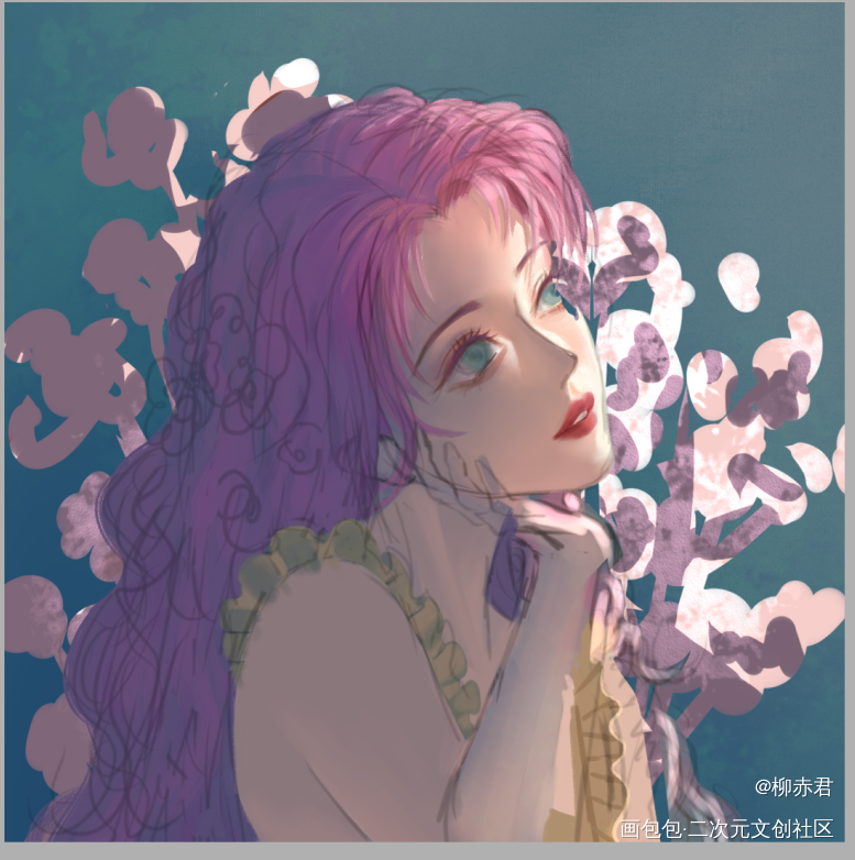 涂涂_草稿厚涂头像绘画练习约稿板绘绘画作品