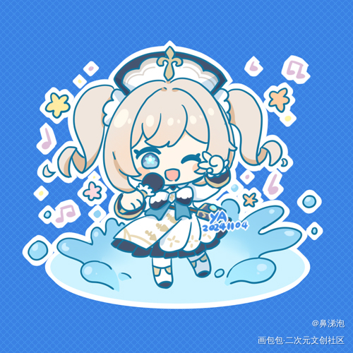 芭芭拉冲鸭_原神原神芭芭拉绘画作品