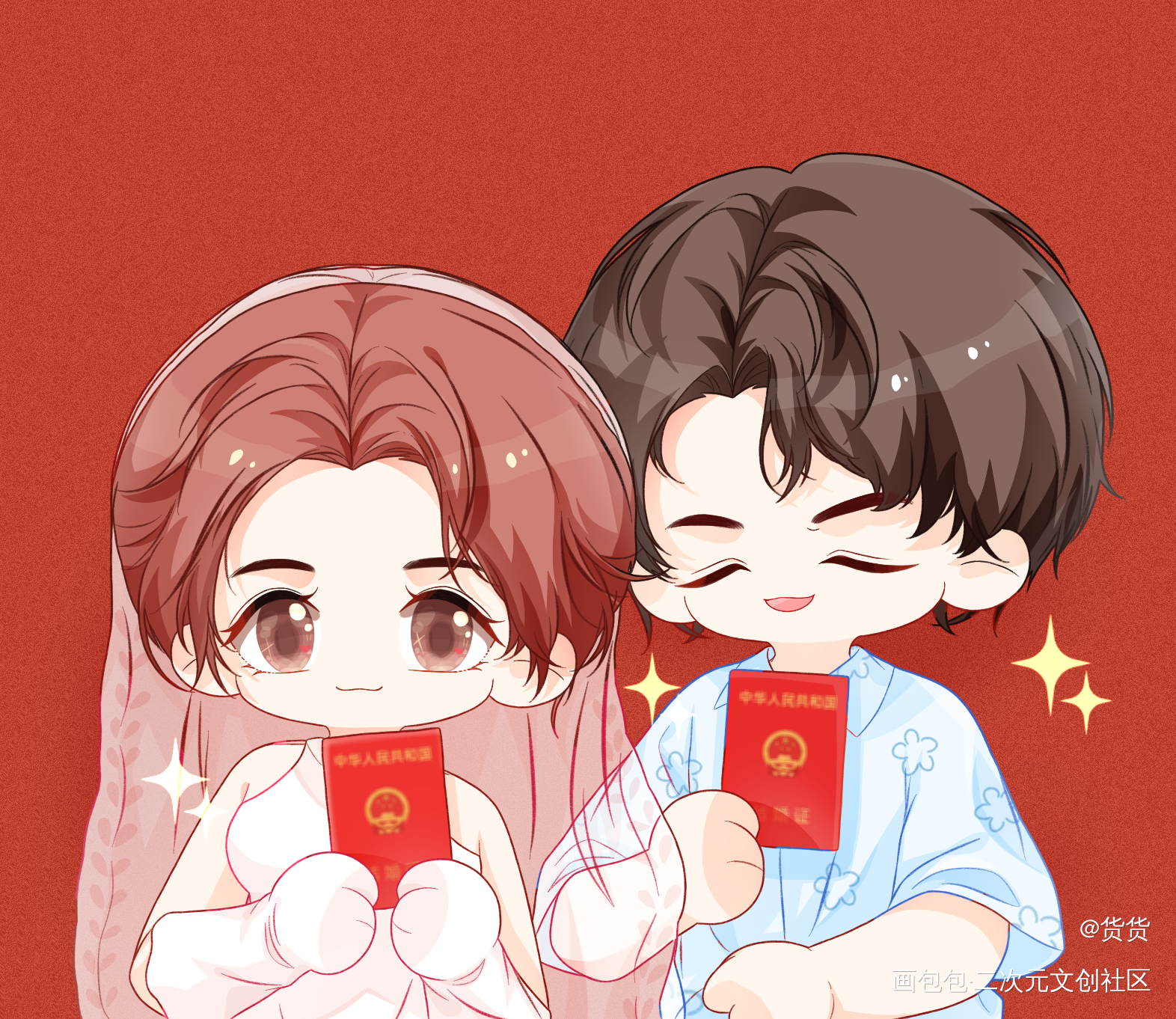 _人物练习Q版绘画作品