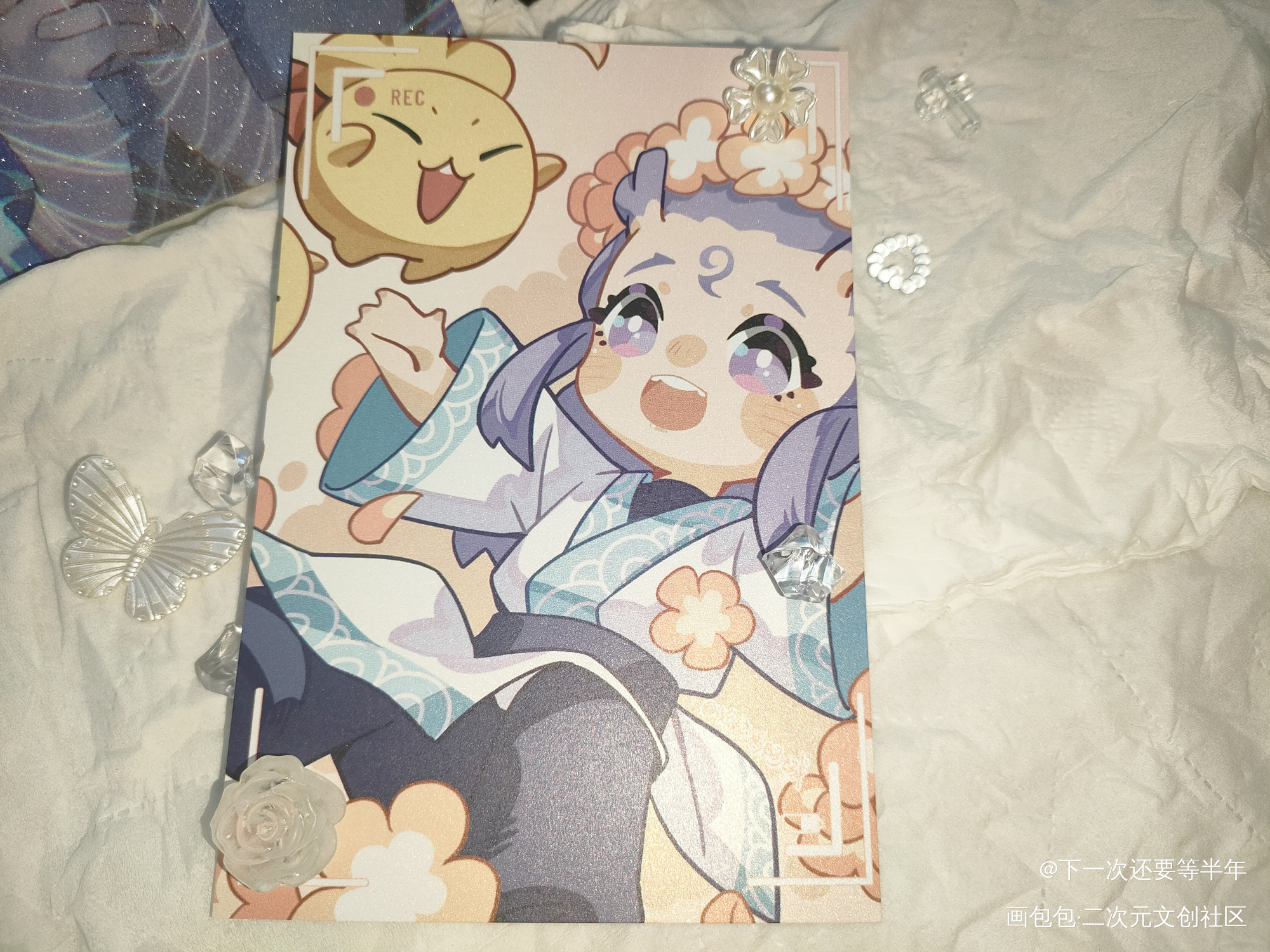 _站外返图敖丙·哪吒之魔童降世Q版绘画作品