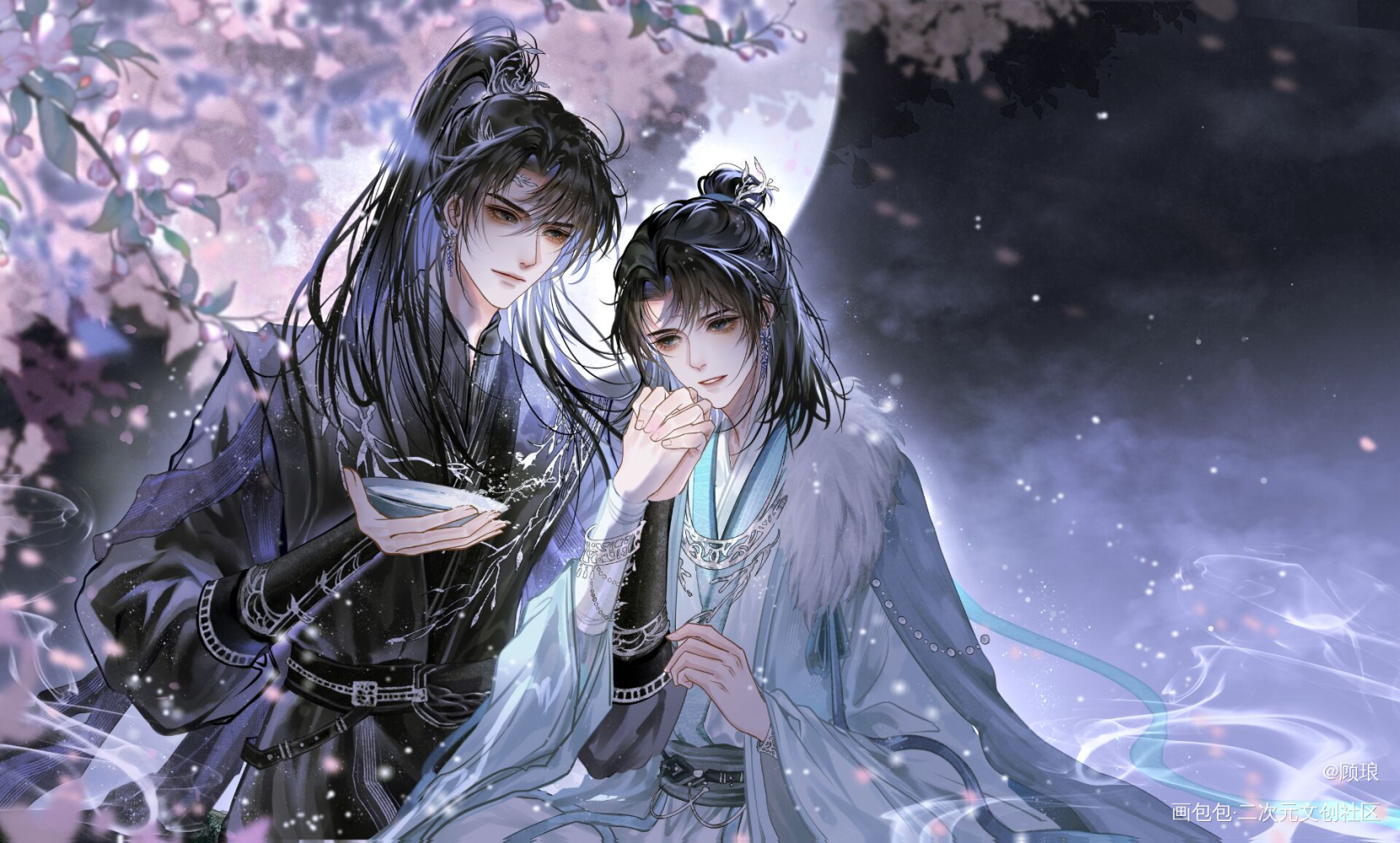 也曾心意昭昭_磊兰古剑奇谭古风私设绘画绘画作品