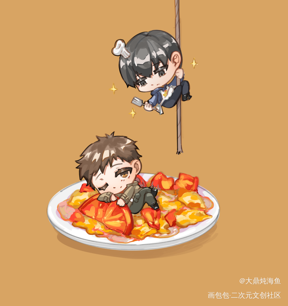 番茄炒狗！要张师傅炒！_瓶邪吴邪张起灵绘画作品