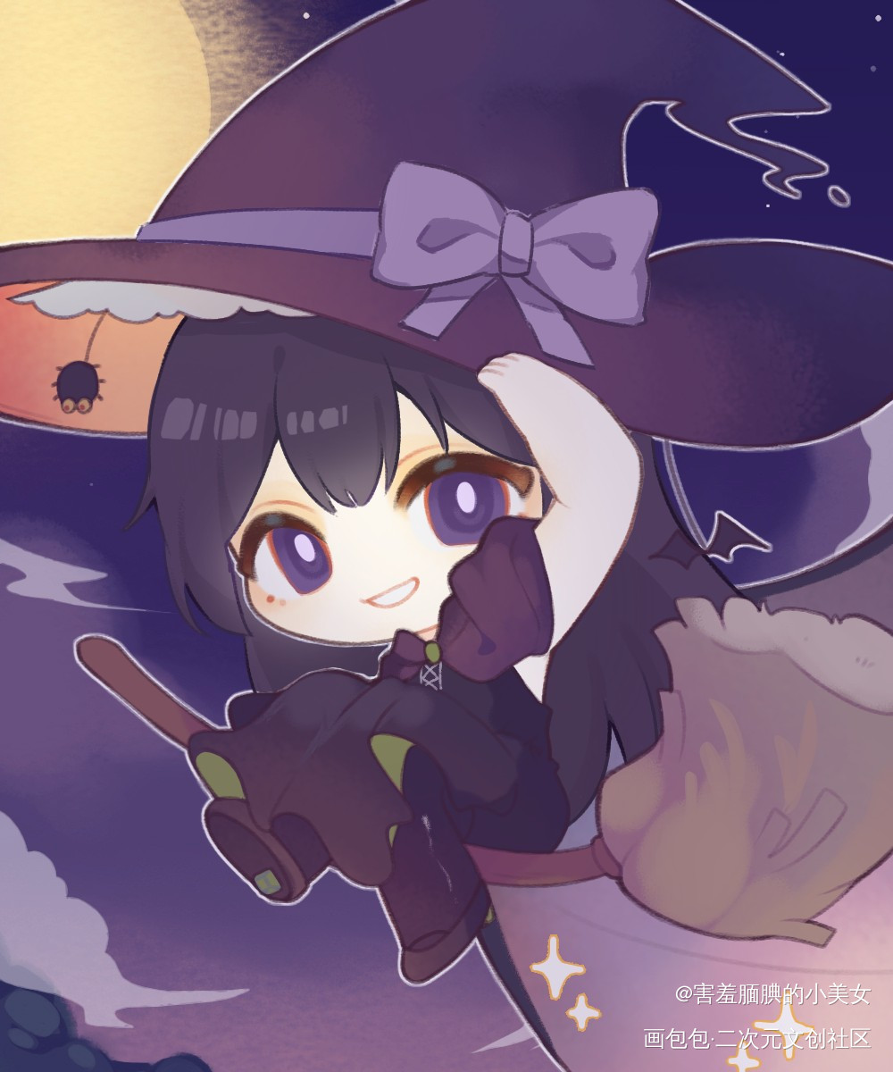 小女巫！_我在惊悚游戏里封神绘画作品
