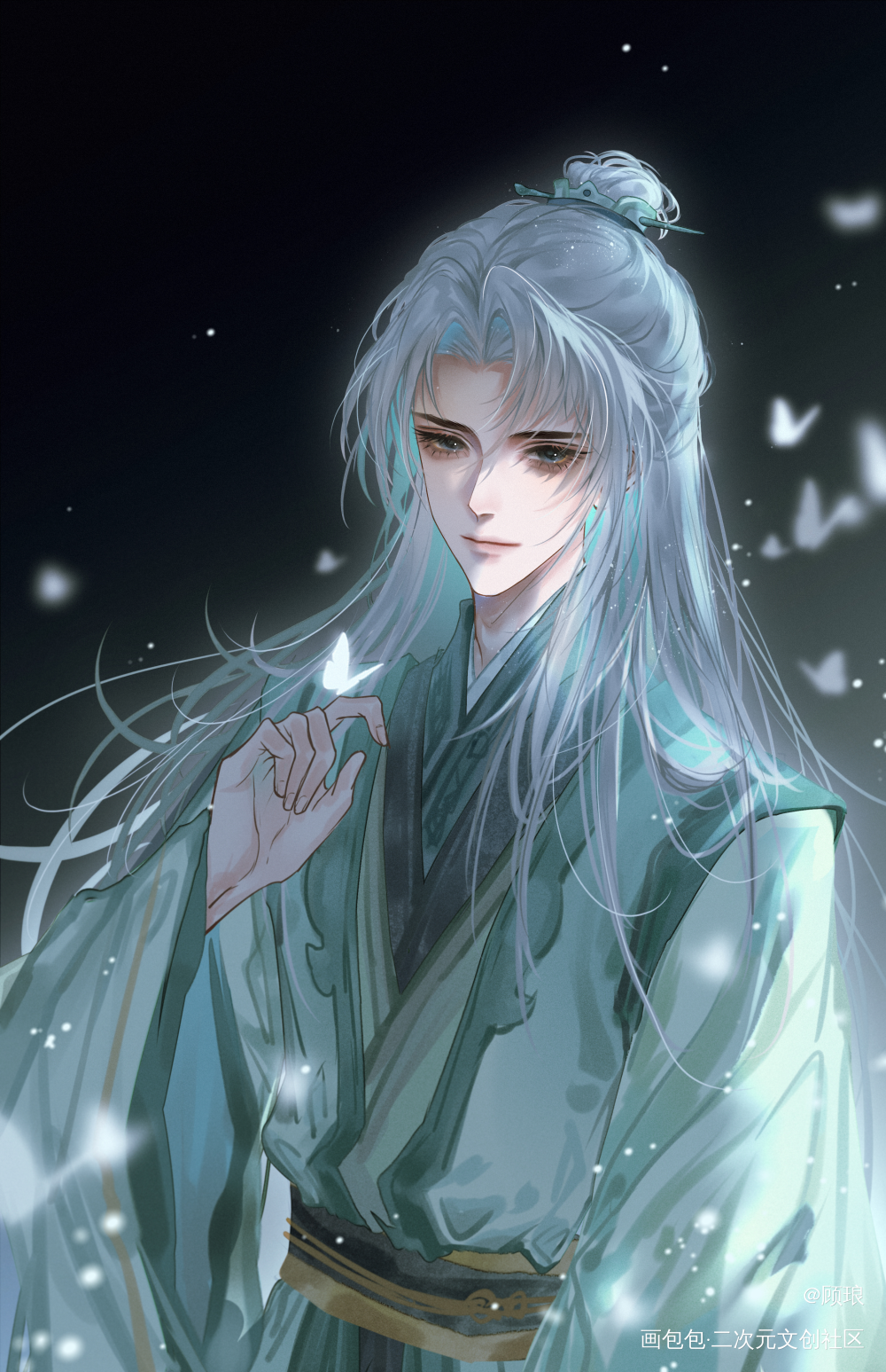 “春华换银蝶”_古剑奇谭同人苏兰方兰生绘画绘画作品