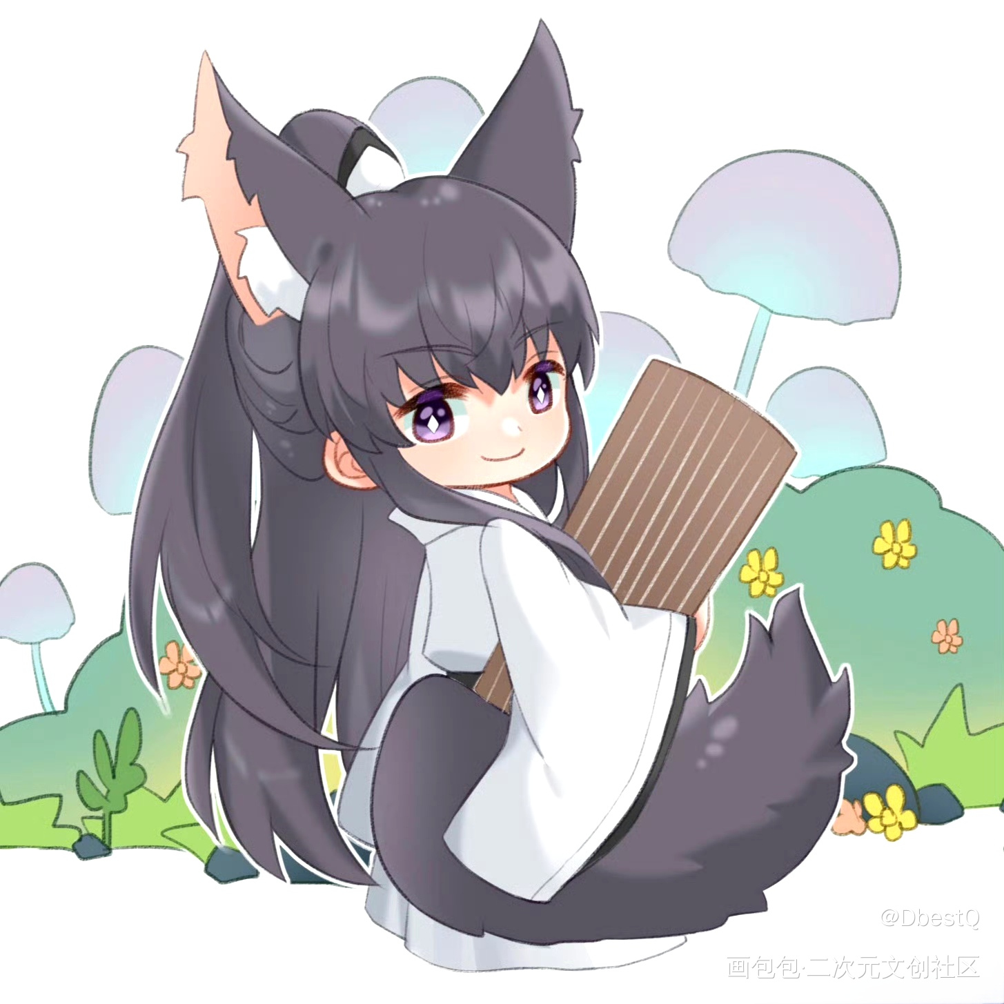 福泥墨_恋与制作人许墨绘画作品