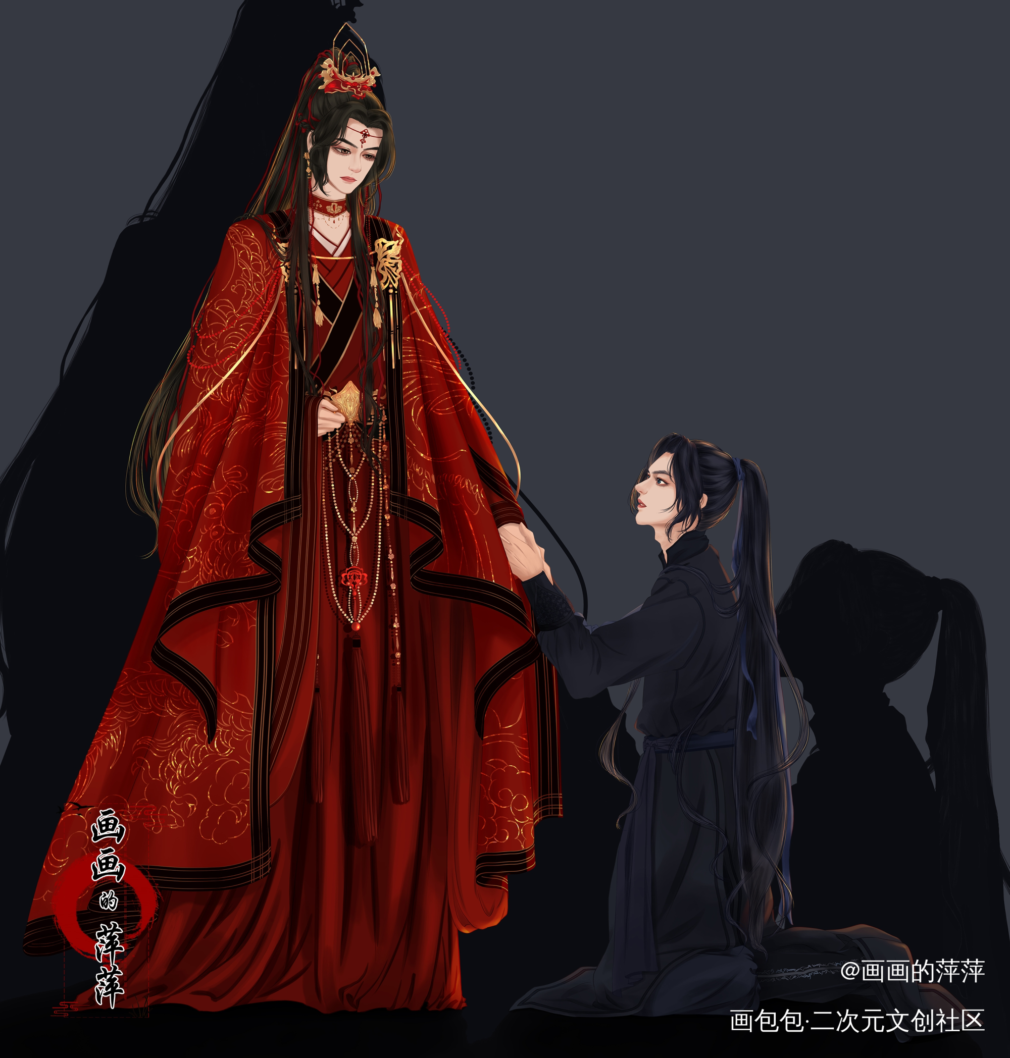 师尊，答应我_二哈和他的白猫师尊燃晚楚晚宁墨燃绘画绘画作品