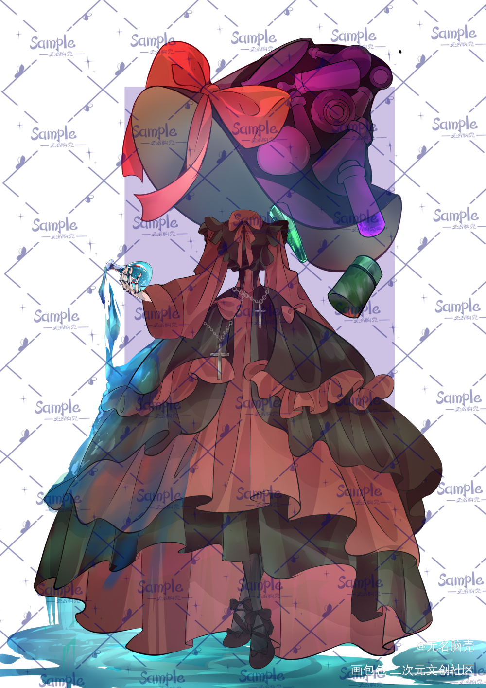 _我在惊悚游戏里封神异头小女巫刘佳仪绘画绘画作品
