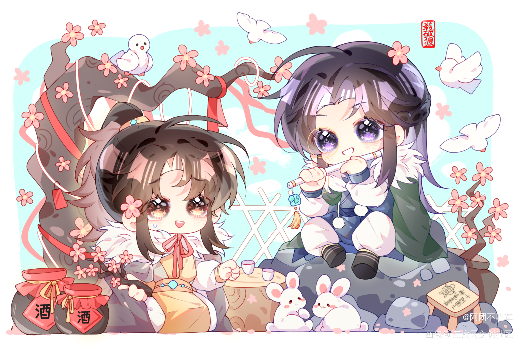 杀破狼_杀破狼长顾长庚·杀破狼顾昀·杀破狼Q版绘画作品