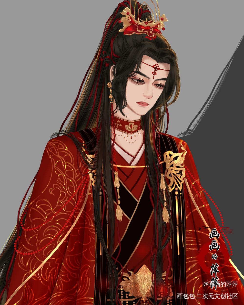 师尊偶尔也会上当_二哈和他的白猫师尊燃晚楚晚宁·二哈和他的白猫师尊古风绘画作品