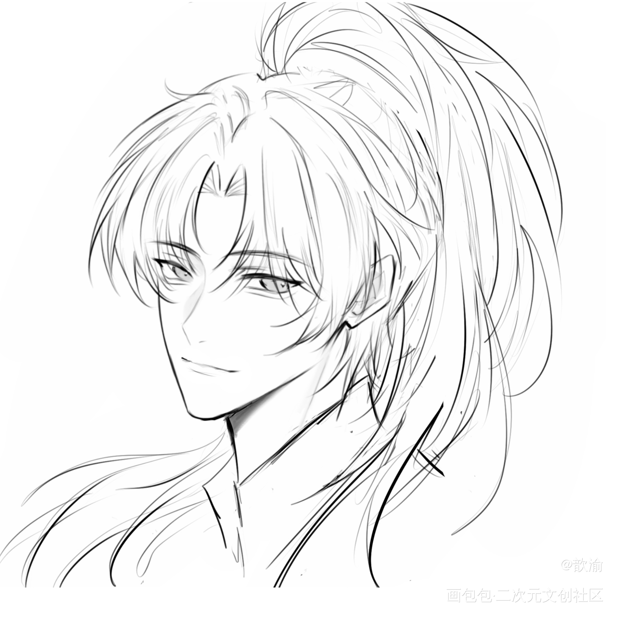 _彩色漫画板绘涂摸鱼页绘画作品