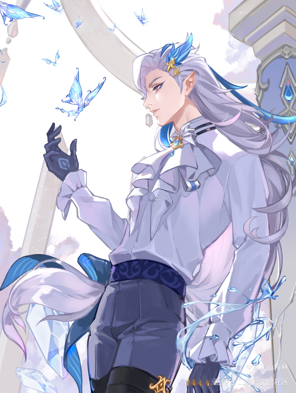 汲水之龙_原神那维莱特绘画作品