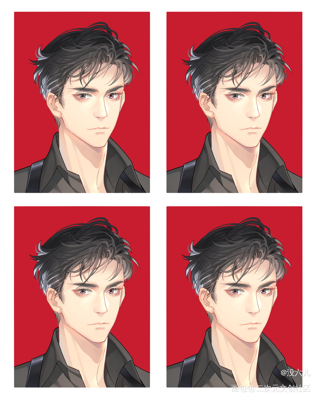 兄弟们的一寸照_三人行必有哥哥弟弟原创oc绘画作品