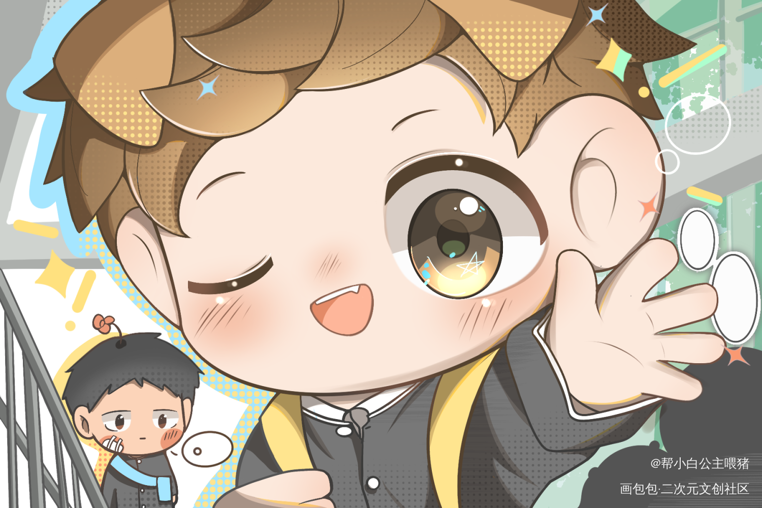 _小白杨188男团白新羽绘画作品