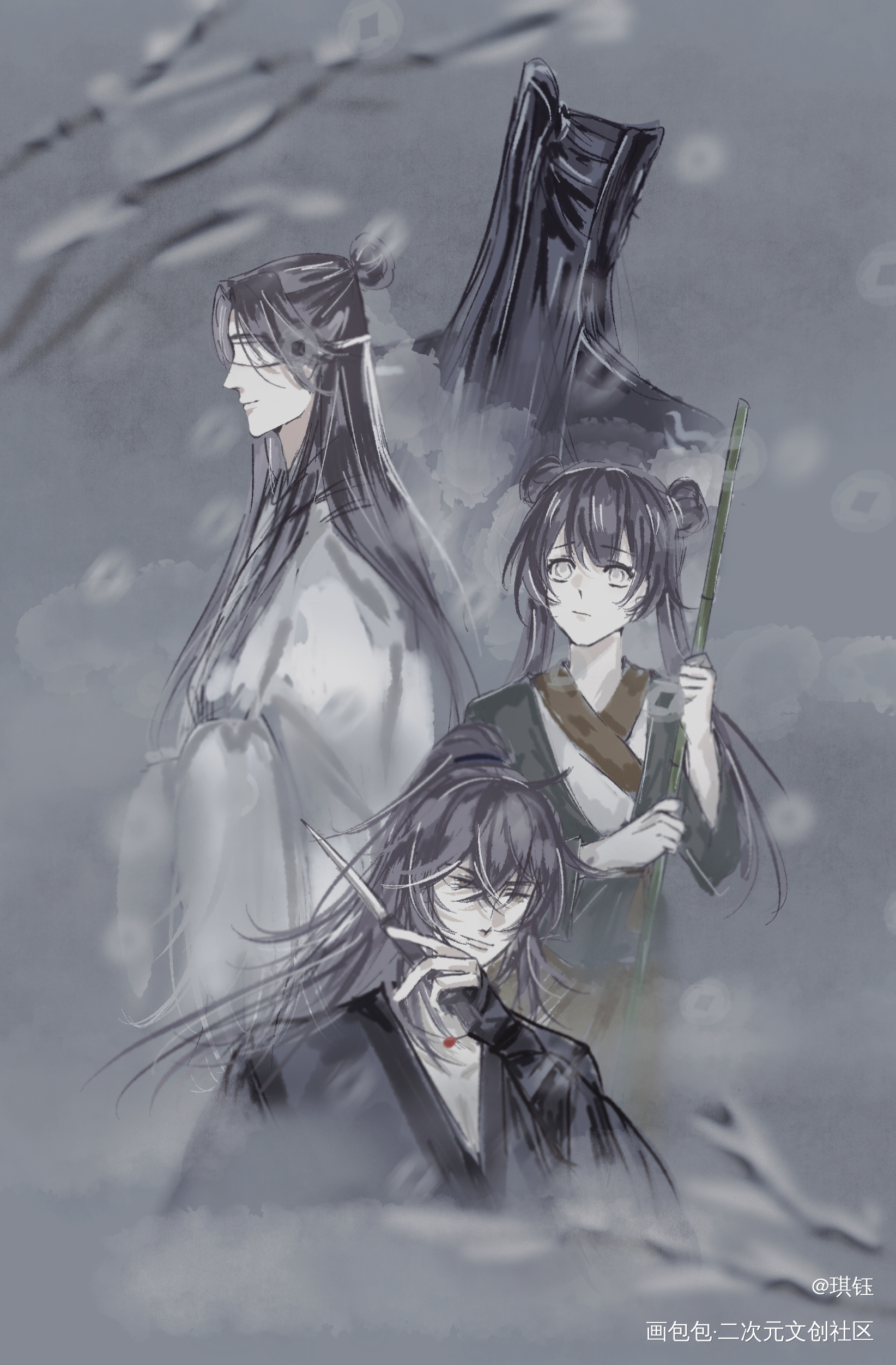 义城篇_魔道祖师摸鱼绘画作品