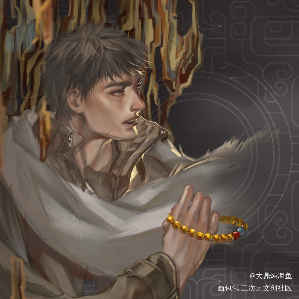 【瓶邪】为何不敢看观音？_盗墓笔记瓶邪吴邪张起灵绘画作品