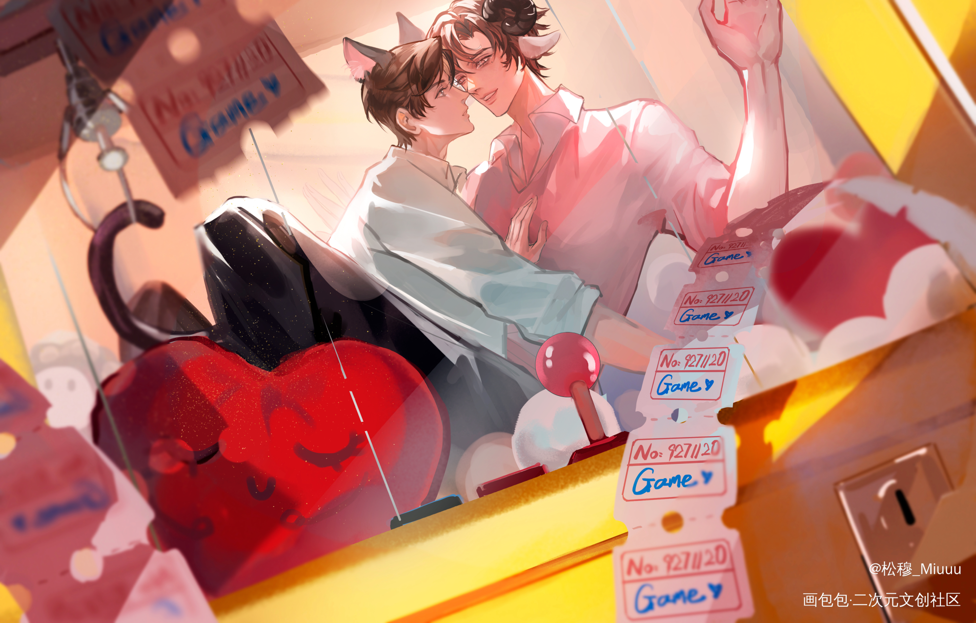 抓娃娃机_188男团妹叔辛黎绘画作品