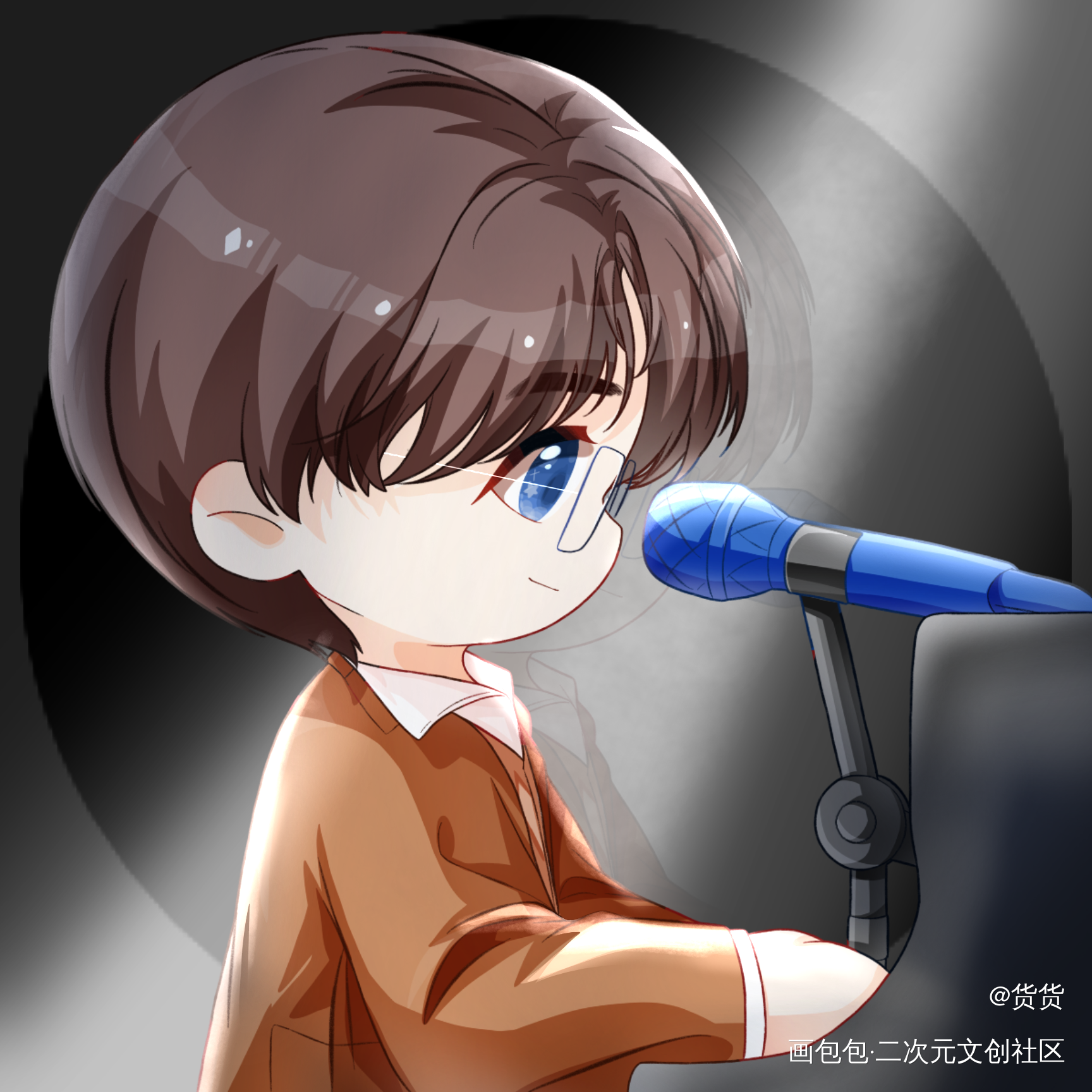 _摸鱼页Q版绘画作品
