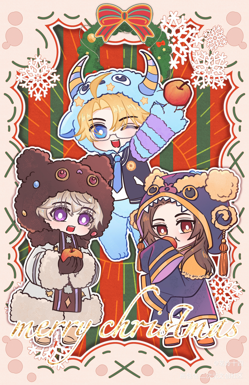 【aph/黑三角】圣诞快乐_黑塔利亚绘画作品