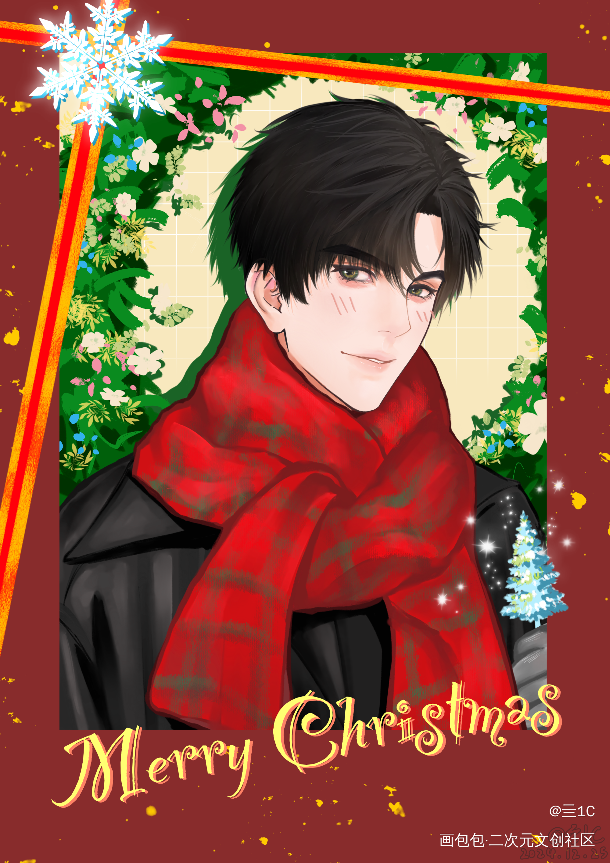 🍐Merry Christmas_恋与深空恋与深空黎深procreate绘画作品