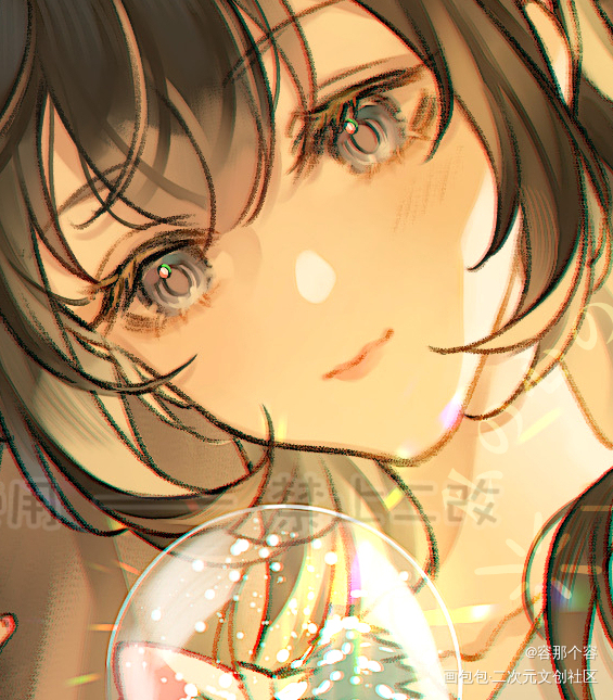 来许个愿吧_我的插画日记私人约稿双人互动半身氛围插画插画板绘稿件展示付费委托oc绘画作品