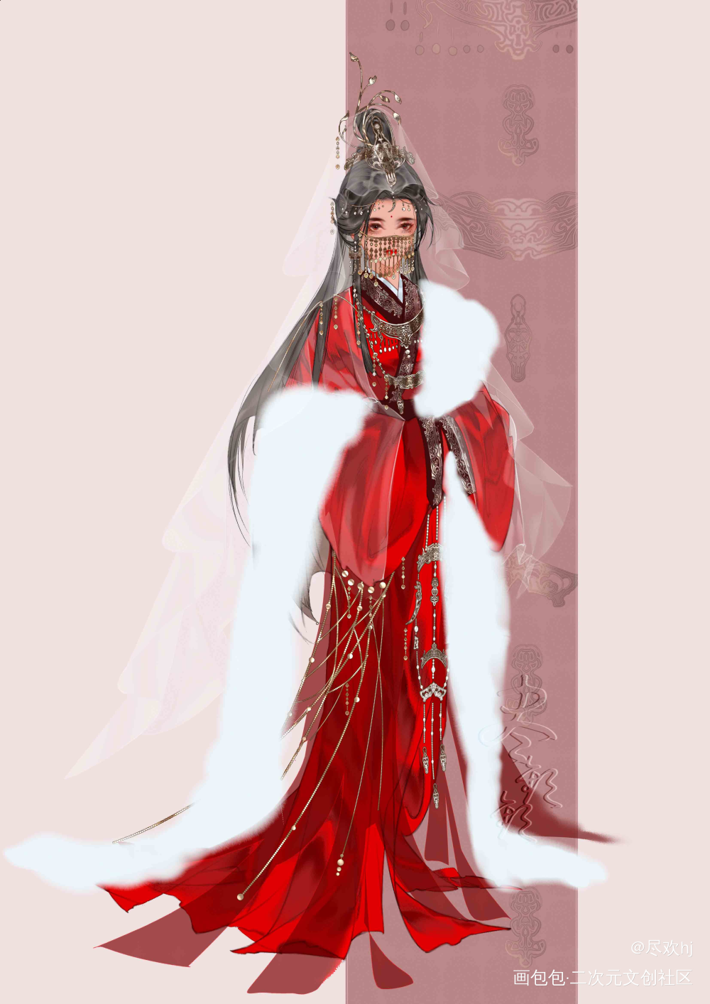 摸_摸鱼页古风原创插画绘画练习绘画绘画作品