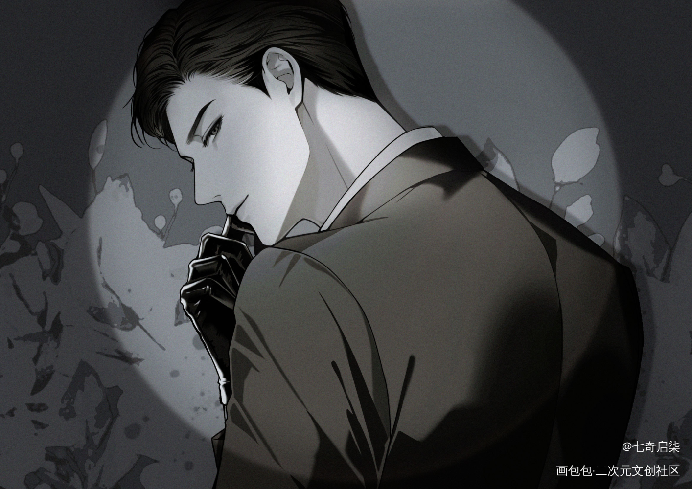 迷人又优雅_谁把谁当真188男团黎朔绘画作品