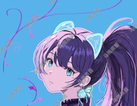 赛博猫耳少女_绘画作品