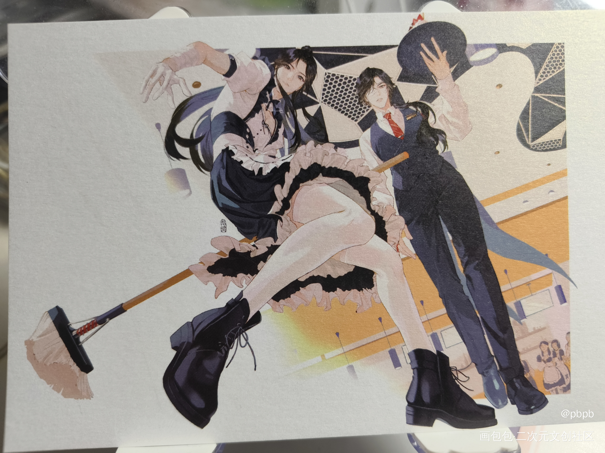 甜品店打工小俩口_天官赐福授权返图绘画作品