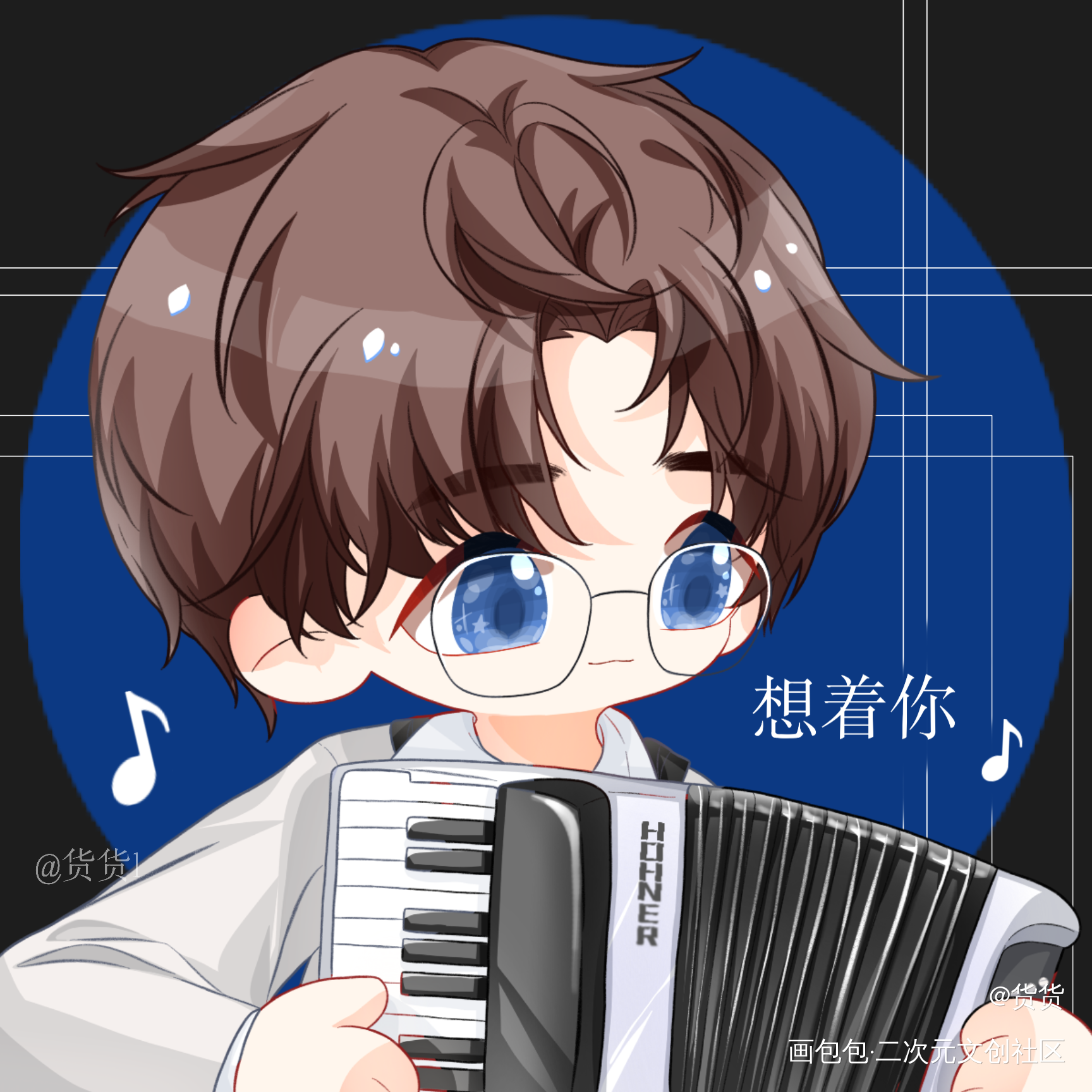 _摸鱼页平涂绘画作品