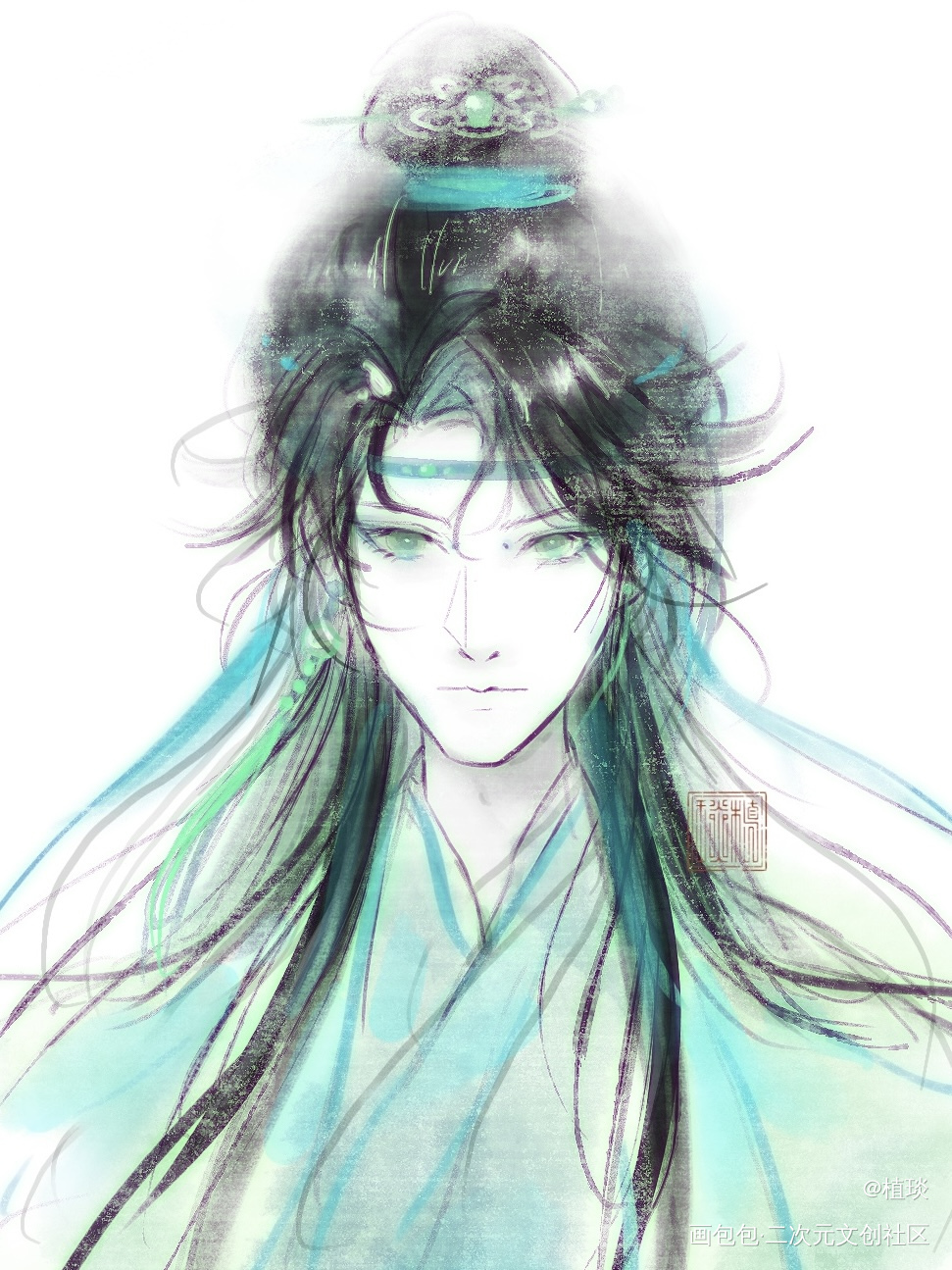 晴时_草稿流绘画oc绘画作品
