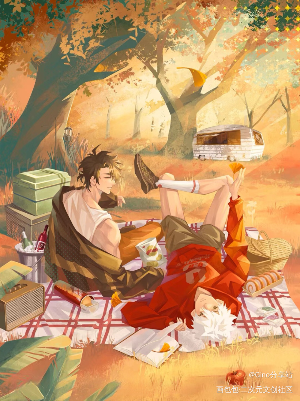 秋日时光_时光代理人程小时·时光代理人陆光·时光代理人绘画作品