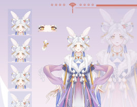 玉兔主题live2d立绘～_绘画作品