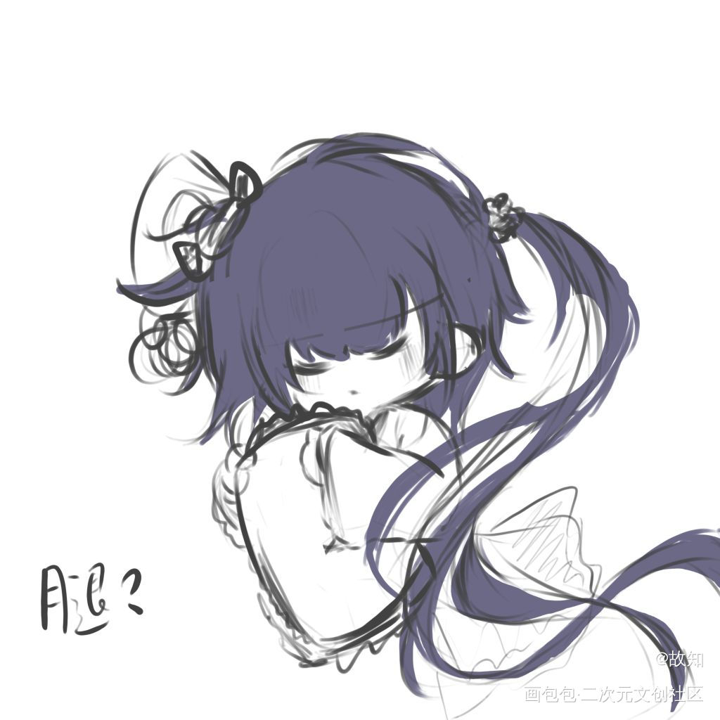 朋友画的我女。。。半成品_绘画作品