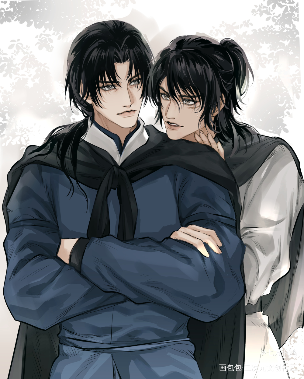 大猫小狗闯江湖(´ . .̫ . `)_少东家江晏燕云十六声同人板绘绘画绘画作品
