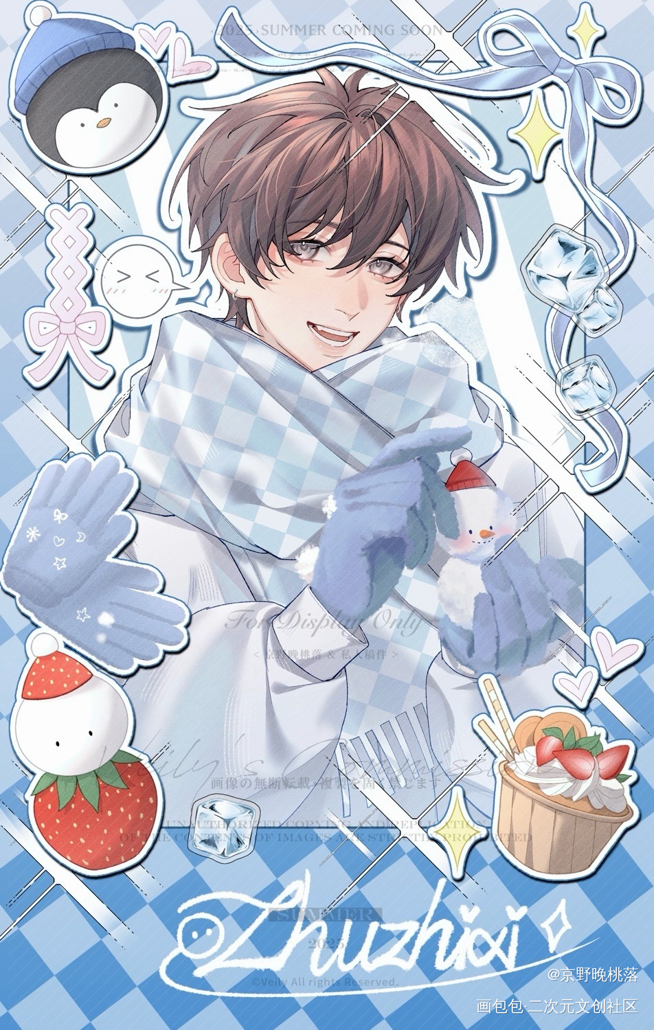 冬日小祝_你的雪人能活多久稚楚绘画作品