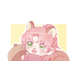 🐿松鼠辉辉跑来跑去_绘画作品