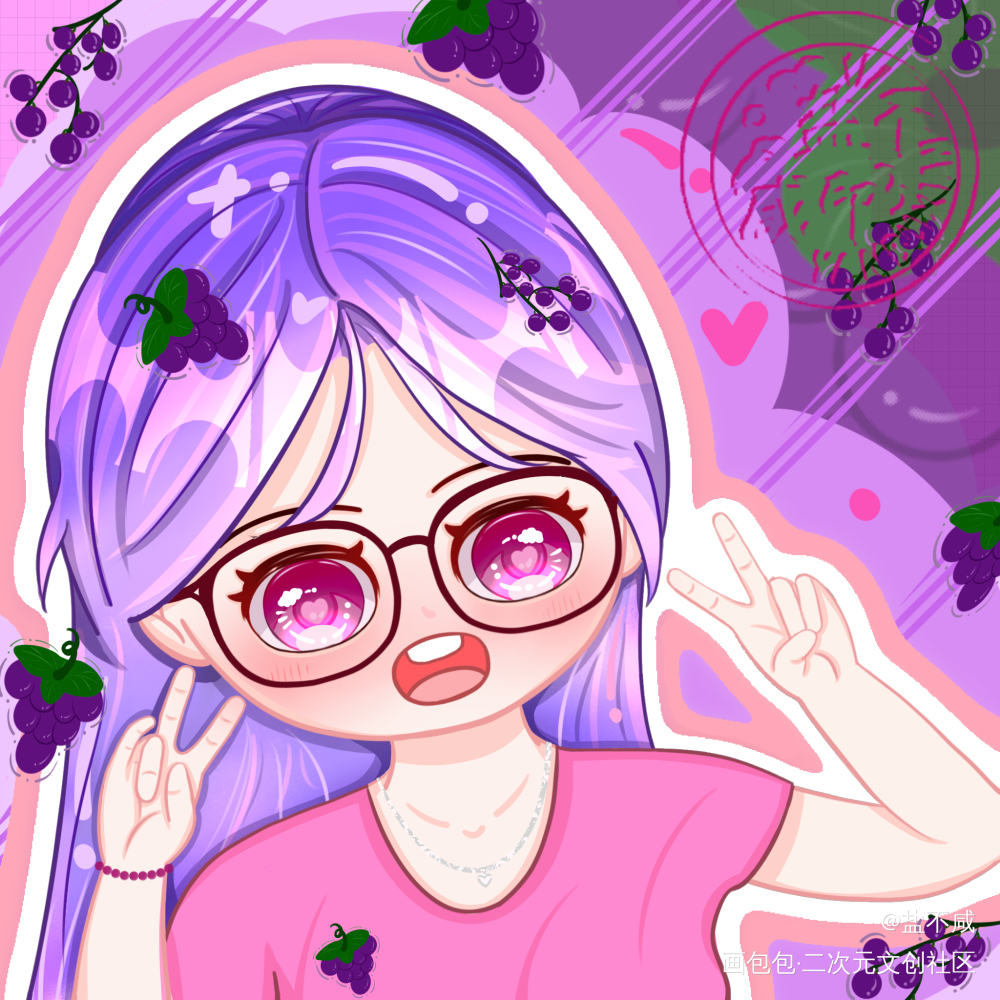 真人转Q版头像，胸章_板绘涂绘画作品