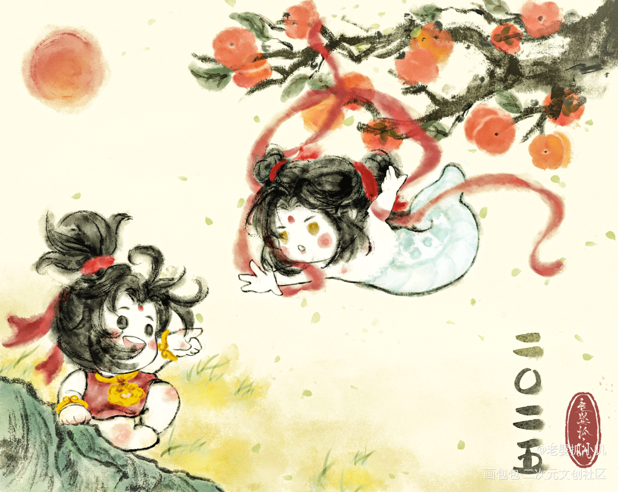 画蛇添福_魔道祖师忘羡蓝忘机·魔道祖师魏无羡·魔道祖师绘画作品