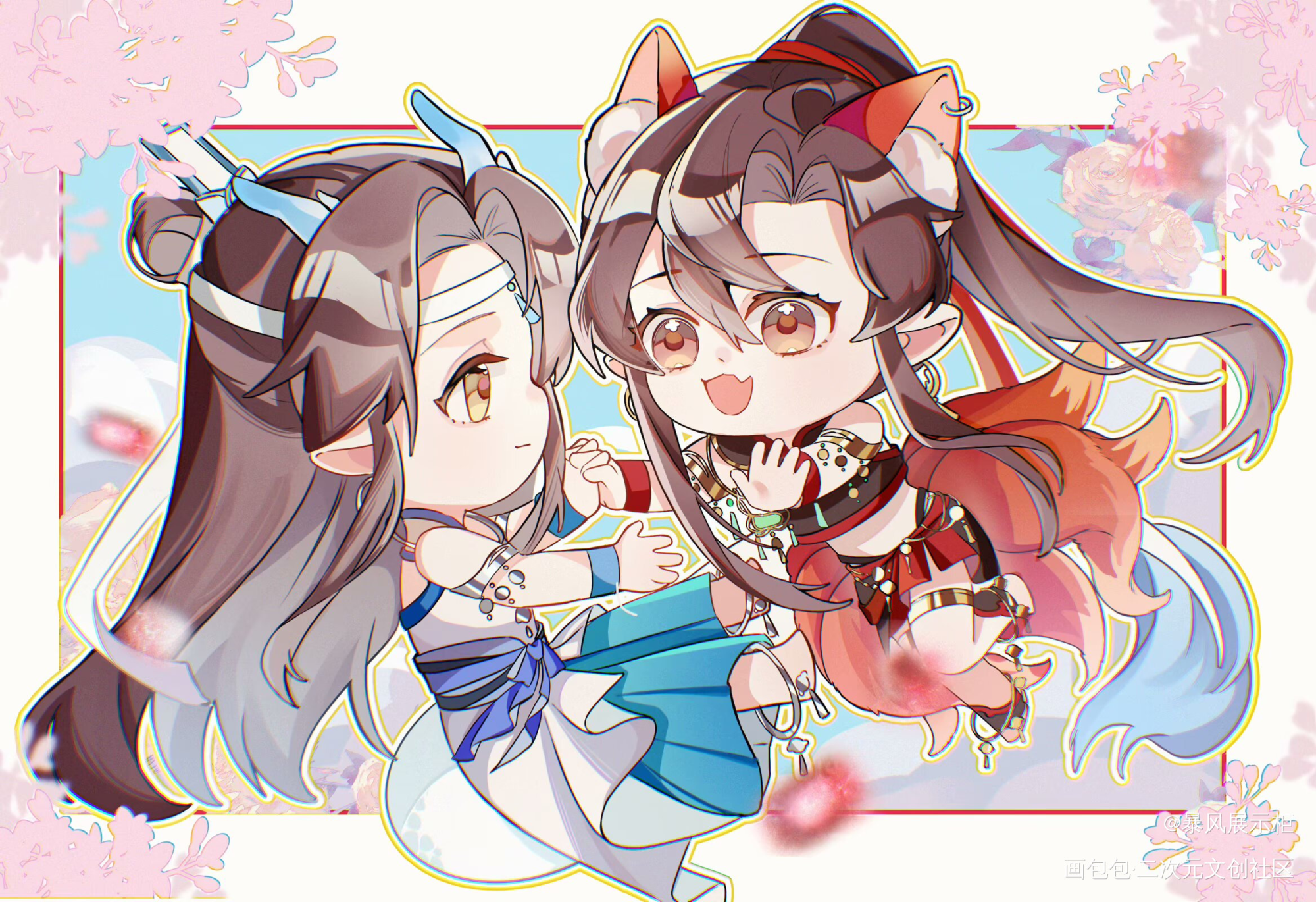 新年好_魔道祖师蓝忘机·魔道祖师魏无羡·魔道祖师绘画作品