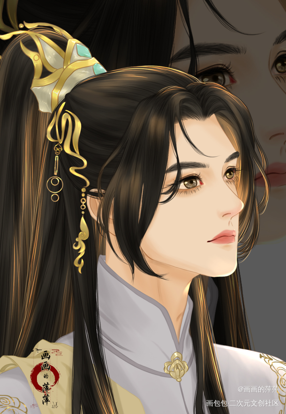 师尊怕是要撩死我_二哈和他的白猫师尊燃晚楚晚宁墨燃晚夜微雨问海棠绘画作品