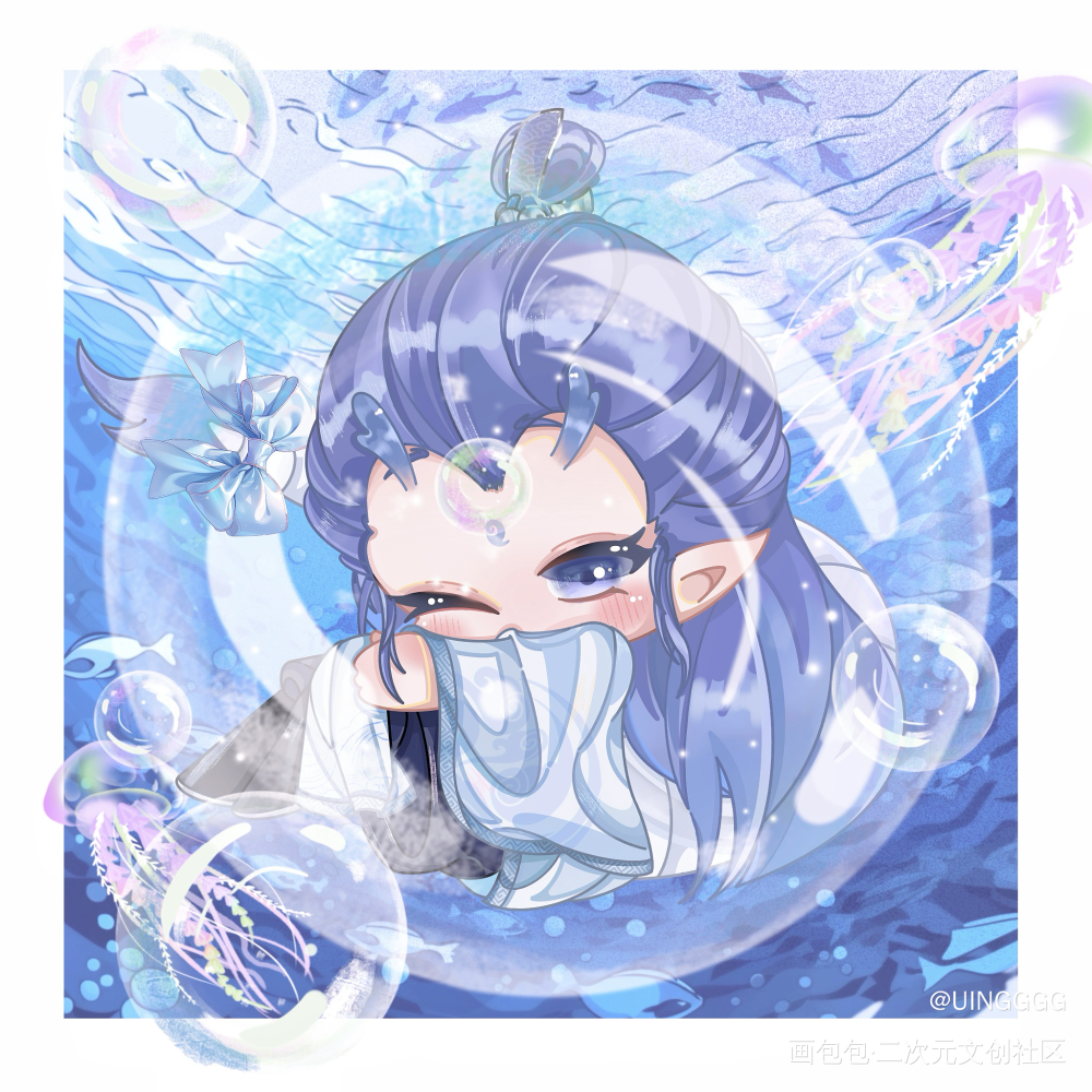 我们饼饼还是个三岁的小小龙呀！_哪吒之魔童闹海敖丙绘画作品